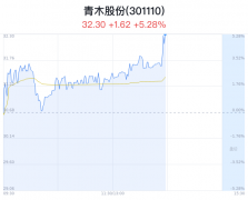 青木股份盘中大涨5.28% 主力流入648万元