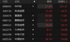 A股信创板块早盘拉升 多股涨停
