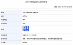 北京市解除雷电蓝色预警