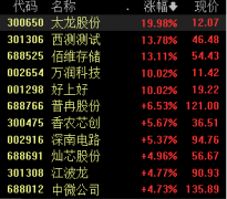 沪指跌0.51%，存储芯片板块逆势走强丨早市热点